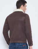 Camla Barcelona Sherpa Collar Brown Denim Jacket