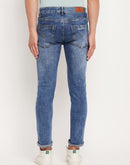 Camla Barcelona Washed Blue Regular Jeans For Men