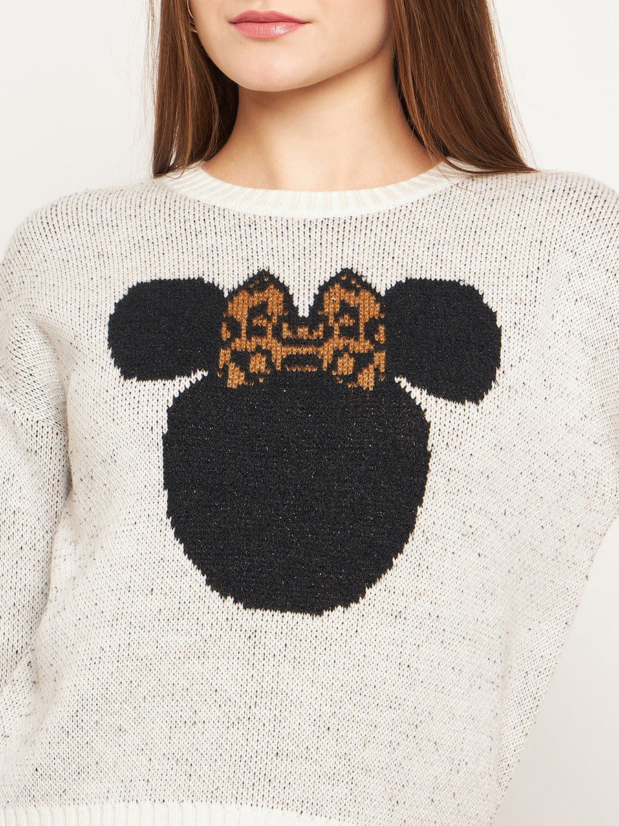 Madame Offwhite Disney Print Sweater