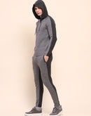 Camla Barcelona Color Blocked Anthra Hooded Sweater