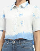 Madame Tie-Dye Blue Half Sleeve Shirt