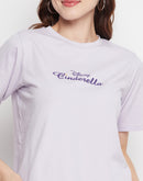 Camla Lilac Cindrella print Top For Women