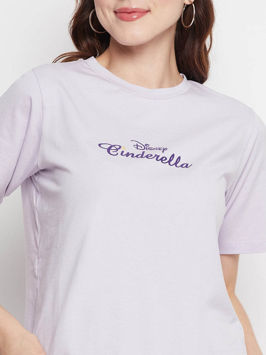 Camla Lilac Cindrella print Top For Women