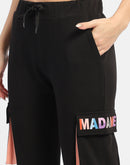 Madame Logo Print Black Joggers