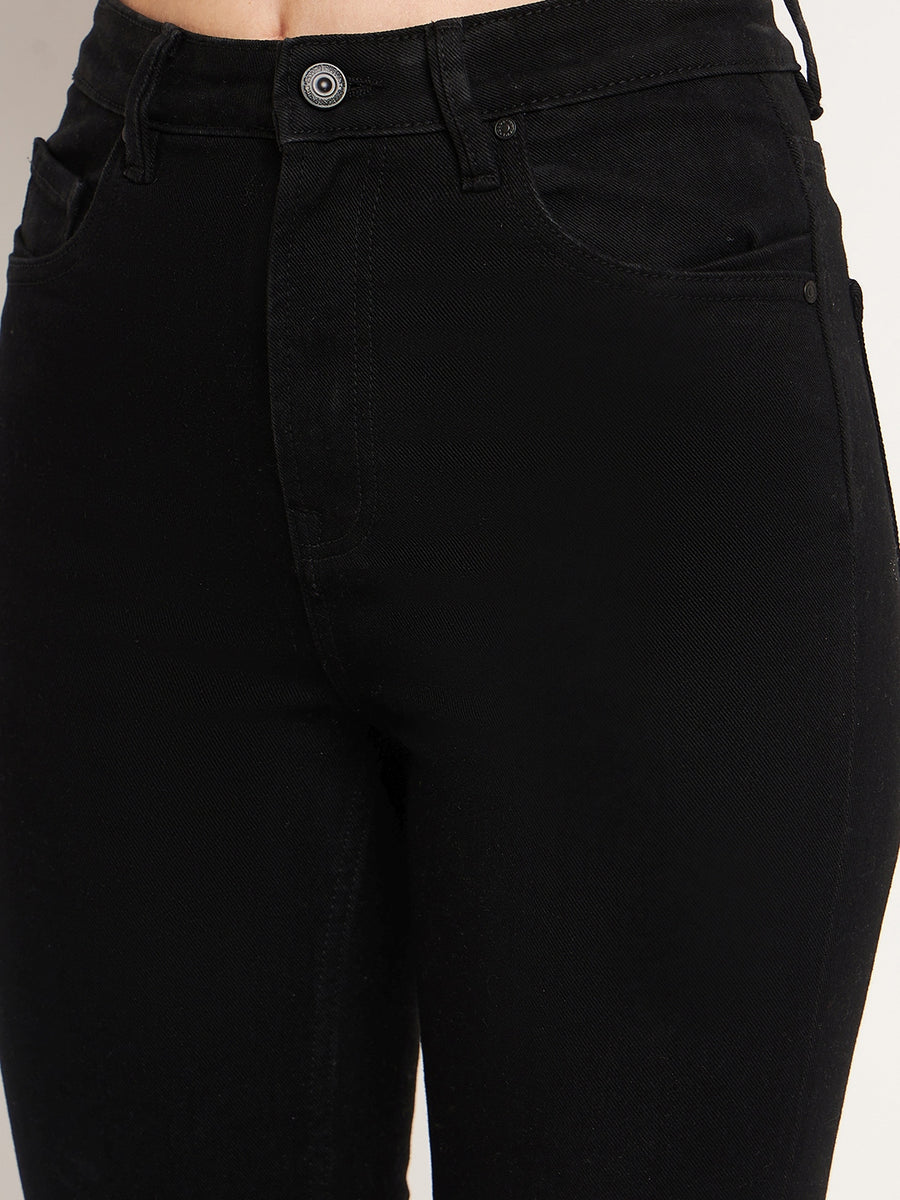 Madame Women Solid Black Jeans
