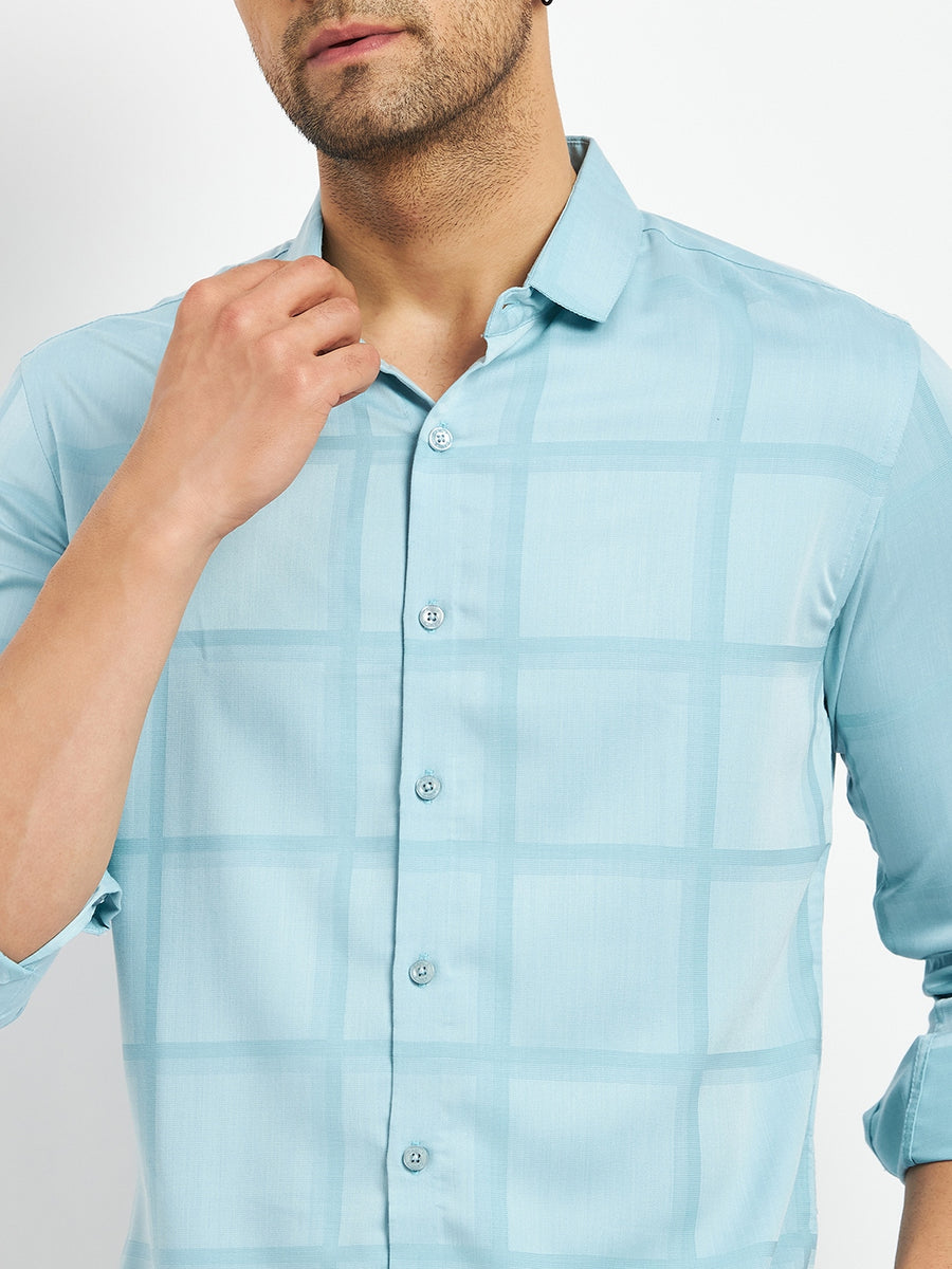 Camla Iceblue Shirts For Men