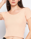 Camla Barcelona Cotton Scoop Neckline Crop Top