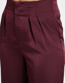Madame Wine Flared Crop Trousers