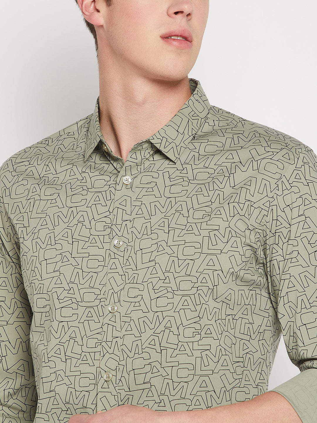 Camla Barcelona Green Shirt For Men