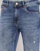 Camla Barcelona Washed Blue Regular Jeans For Men