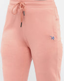 Madame Solid Peach Track Pants