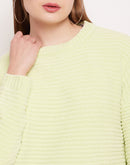 Camla Barcelona Neon Green Ribbed Sweater