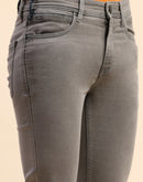 Camla Barcelona Solid Grey Straight Fit Jeans