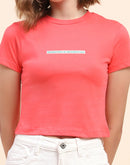 Camla Barcelona Typography Pink T-Shirt