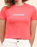 Camla Barcelona Typography Pink T-shirt