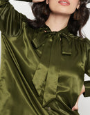 Madame Olive Tie-Up Neck Top