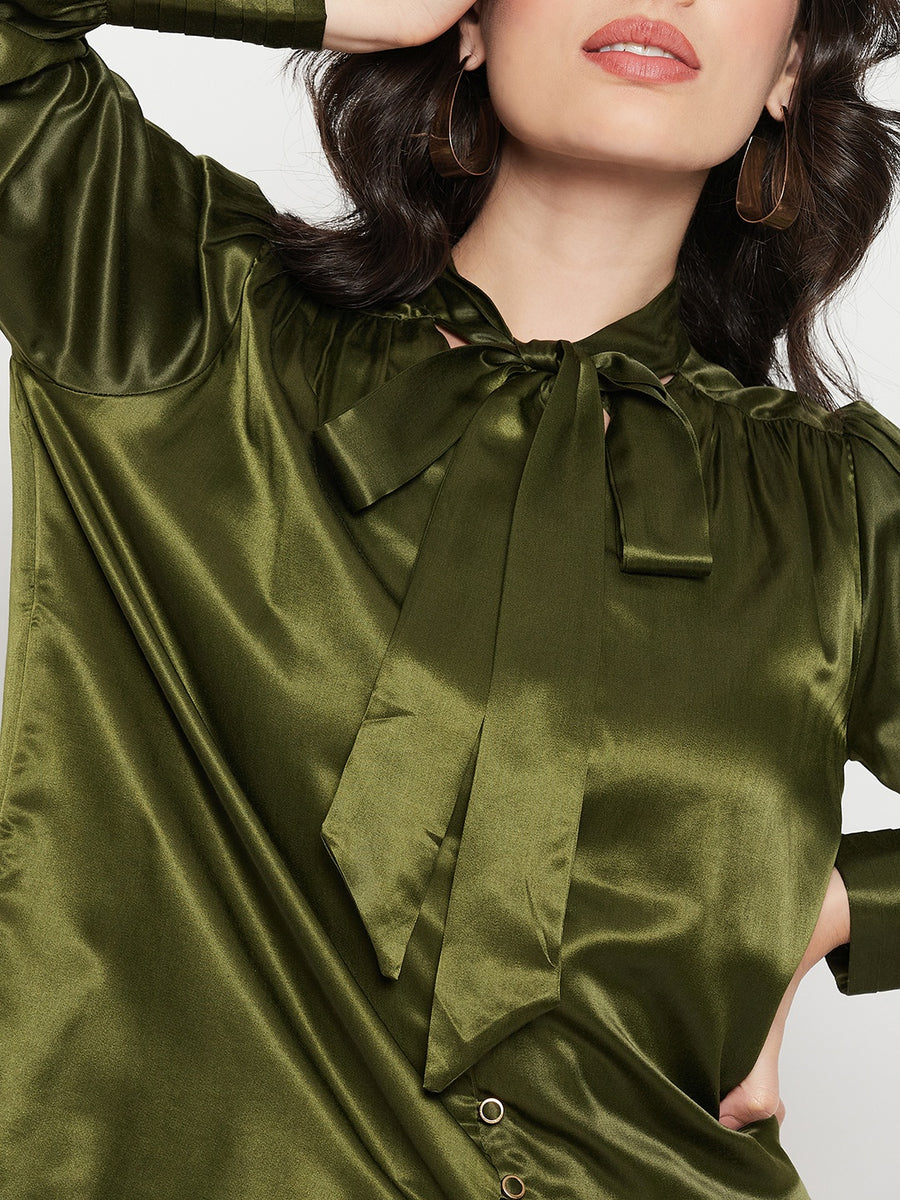 Madame Olive Tie-Up Neck Top