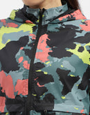 Madame Abstract Print Multicolour Windcheater Jacket