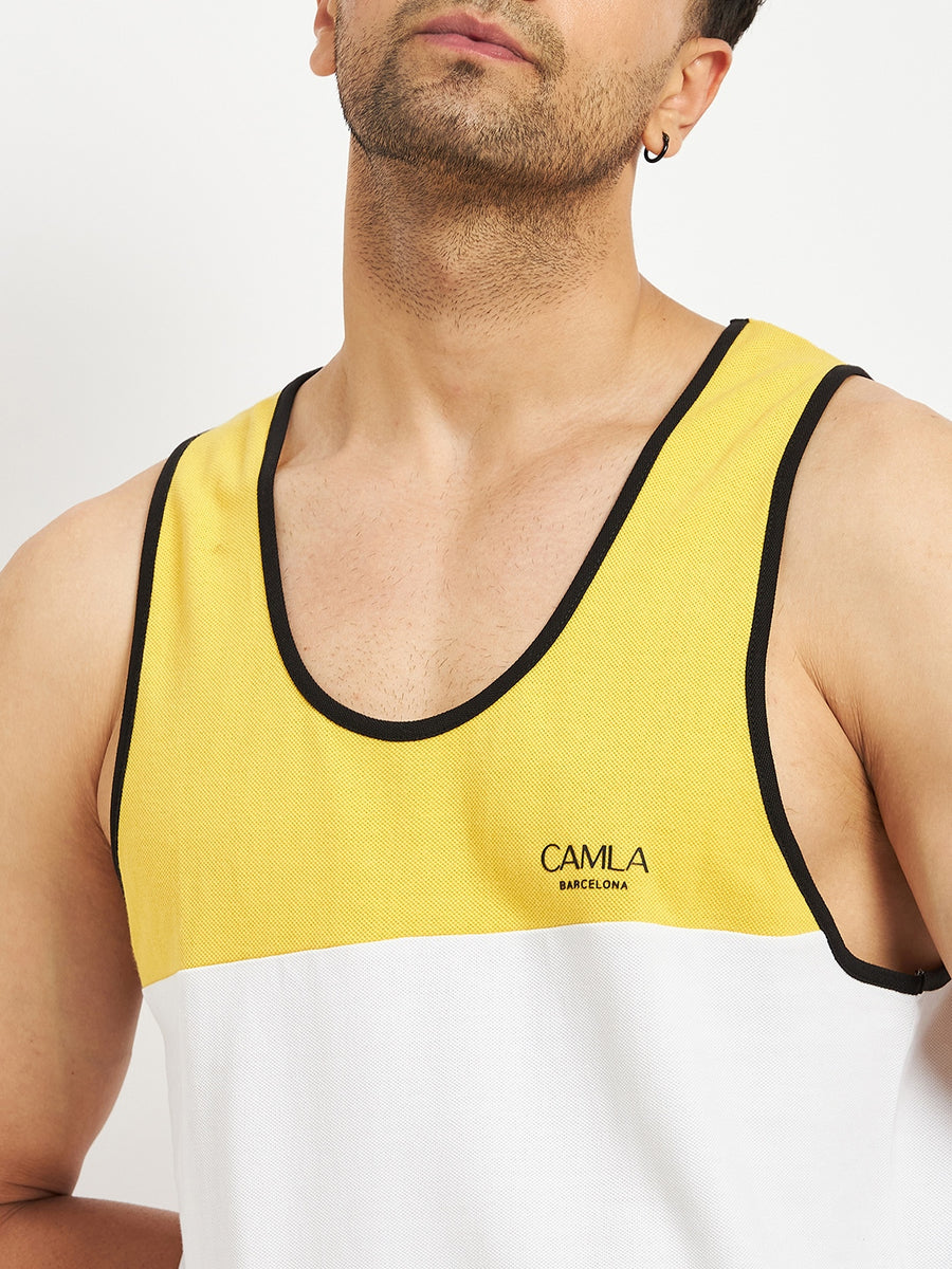 Camla Mustard T- Shirt For Men