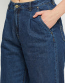 Madame Low Rise Navy Blue Mom Fit Jeans
