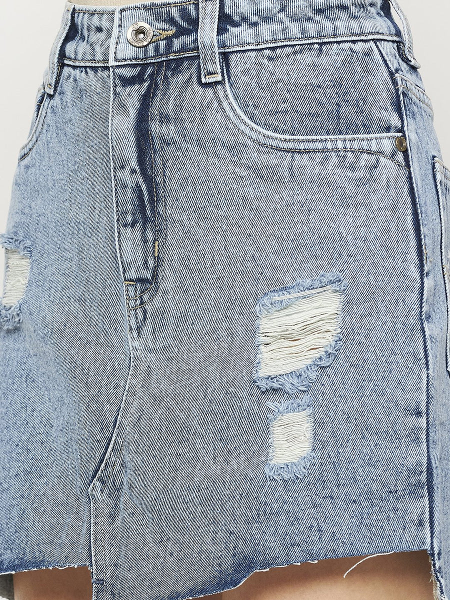 Camla Lightblue Skirt For Women