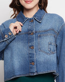 Camla Barcelona Blue Denim Crop Jacket