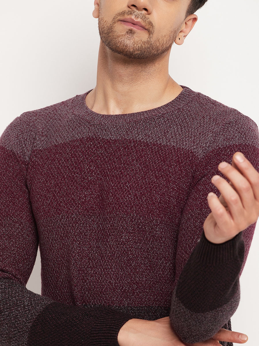 Camla Wine Sweater For Men