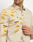 Camla Beige Shirts For Men