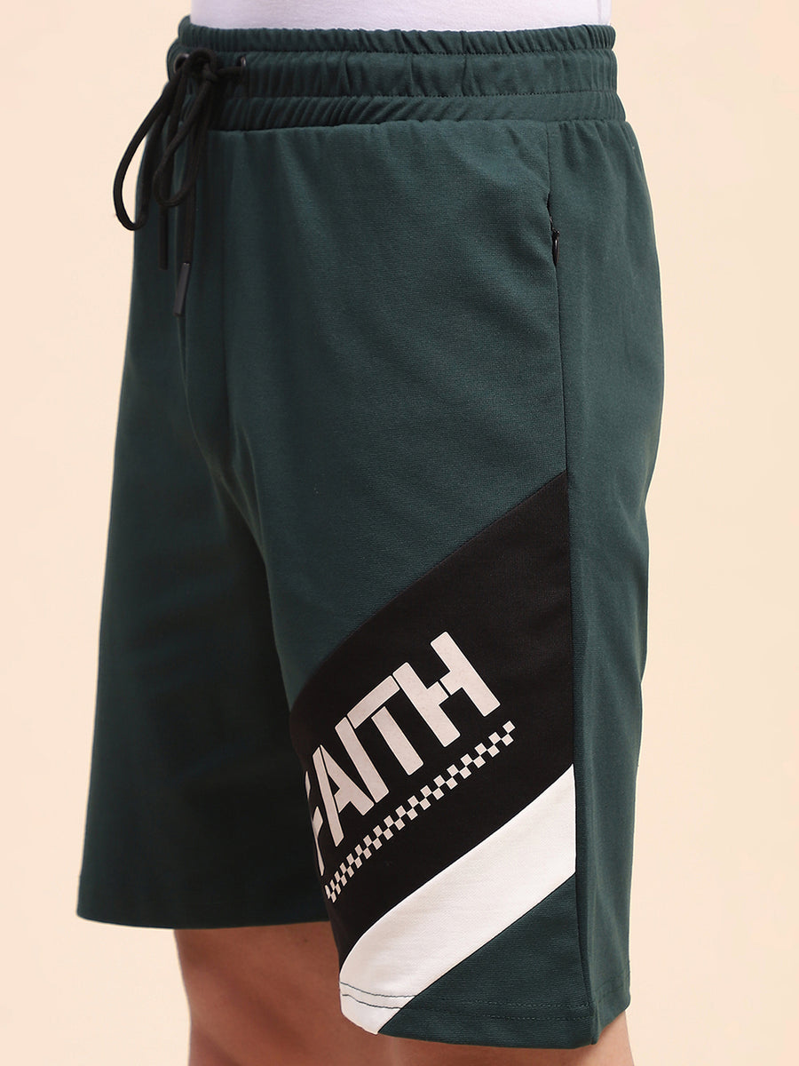 Camla Barcelona Typography Bottle Green Boxer Shorts