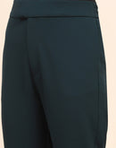 Camla Barcelona Side Slit Salem Blue Straight Fit Trousers