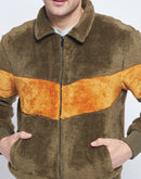 Camla Barcelona Fleece Olive Green Sweatshirt For Men