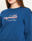Madame Typographic Royal Blue Sweatshirt
