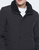 Camla Barcelona Black Quilted Jacket For Men