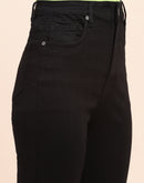 Camla Barcelona Solid Black Flared Jeans