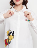 Camla White Goofy Shirt For Women