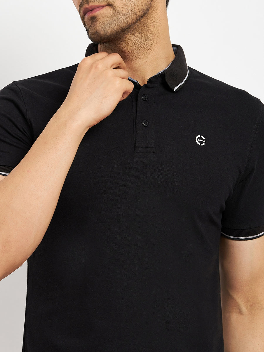 Camla Black T- Shirt For Men