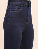 Camla Barcelona Solid Navy Blue Slim Fit Jeans