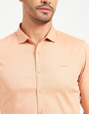 Camla Barcelona Solid Peach Shirt For Men