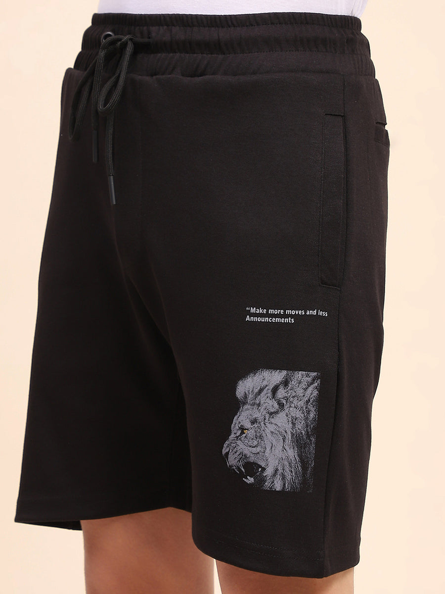 Camla Barcelona Graphic Print Black Boxer Shorts