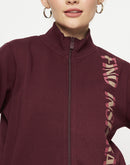 Madame Fleece Adorned Wine Sweatshirt