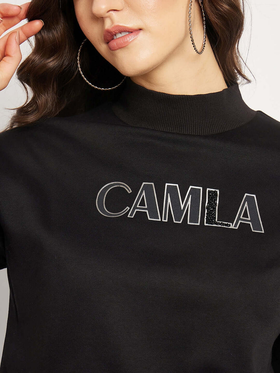 Camla Barcelona Black Sweatshirt For Women