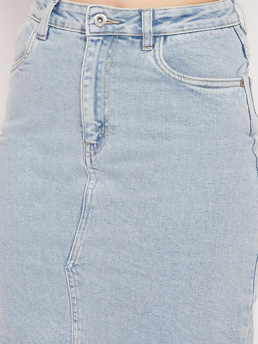 Camla Blue Skirt For Women