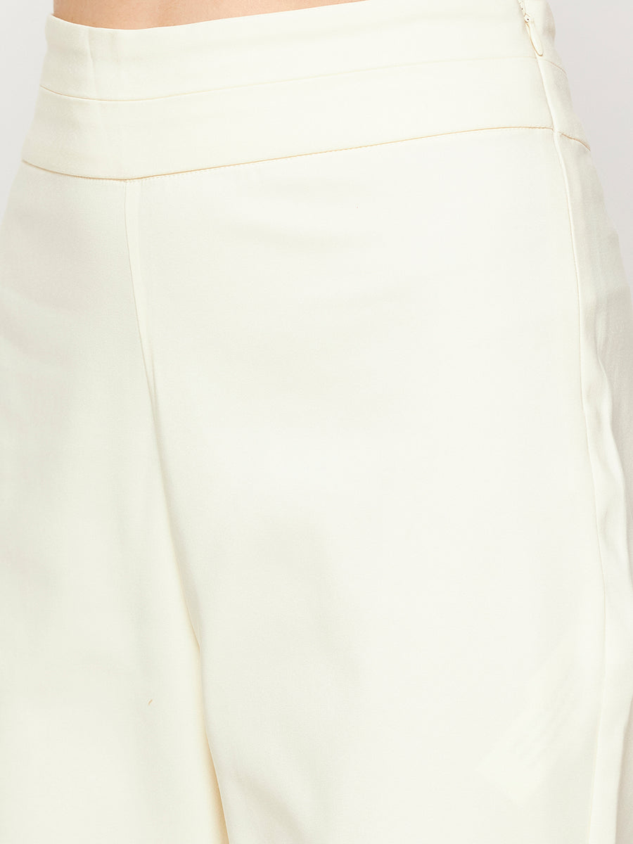 Camla Offwhite Trouser For Women