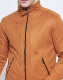 Camla Barcelona Stand Collar Tan Sherpa Jacket