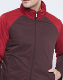 Camla Barcelona Wine And Red Colourblocked Jacket