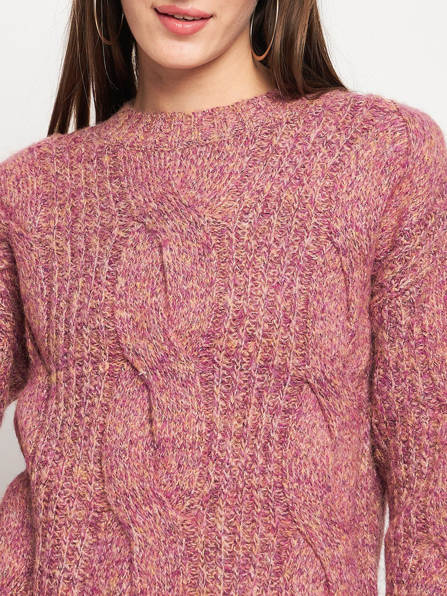 Madame Pink Round Neck Sweater