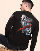 Camla Barcelona Graphic Printed Black Cotton Sweatshirt