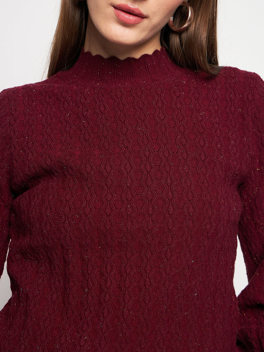 Madame Wine Turtle Neck Sweater