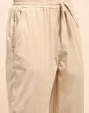 Camla Barcelona Drawstring Waist Beige Jogger