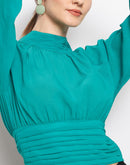 Madame Green Turtle Neck Top